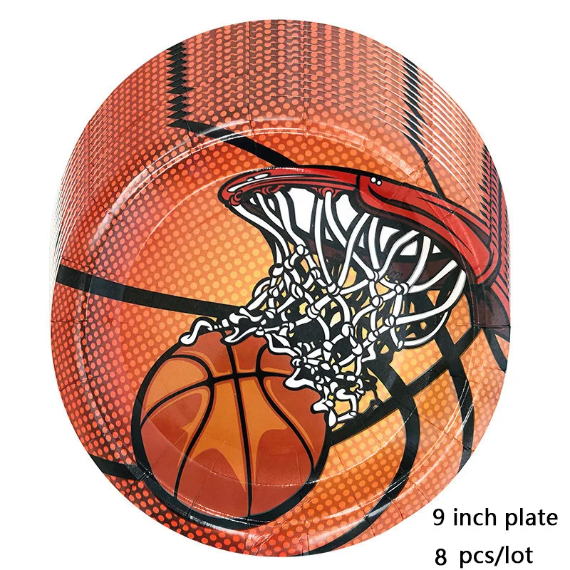 Баскетбольная вечеринка Кубок соломенная игра баскетбольная тарелка салфетки