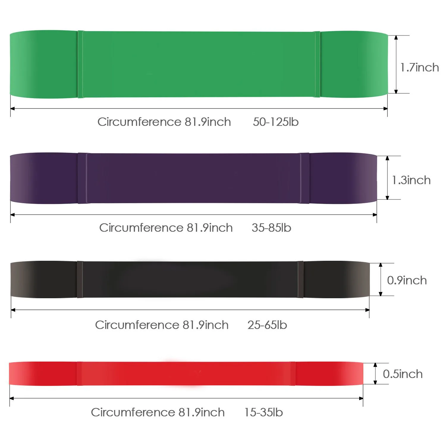 

Heavy Duty Resistance Band Set Unisex 208cm Elastic Bands Pull Up Rubber Loop Expander Home Fitness Exercise Equipment