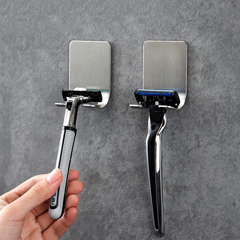 

1PC 304 Stainless Steel Razor Holder Men Shaving Shaver Stand Shelf Storage Rack Home Bathroom Wall Hook Organizer Accessories