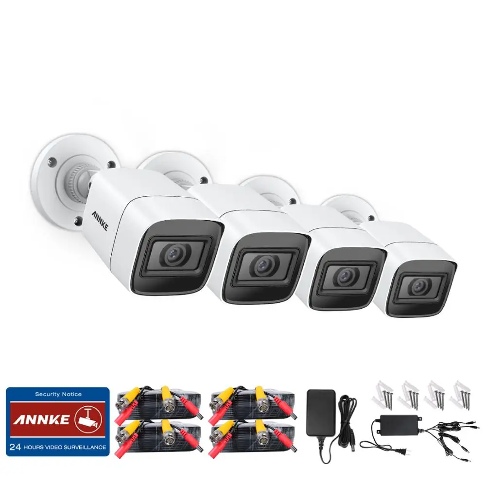 ANNKE 4 шт. 4K HD IP67 Всепогодная камера s комплект Крытый Открытый аналоговый CCT камера безопасности