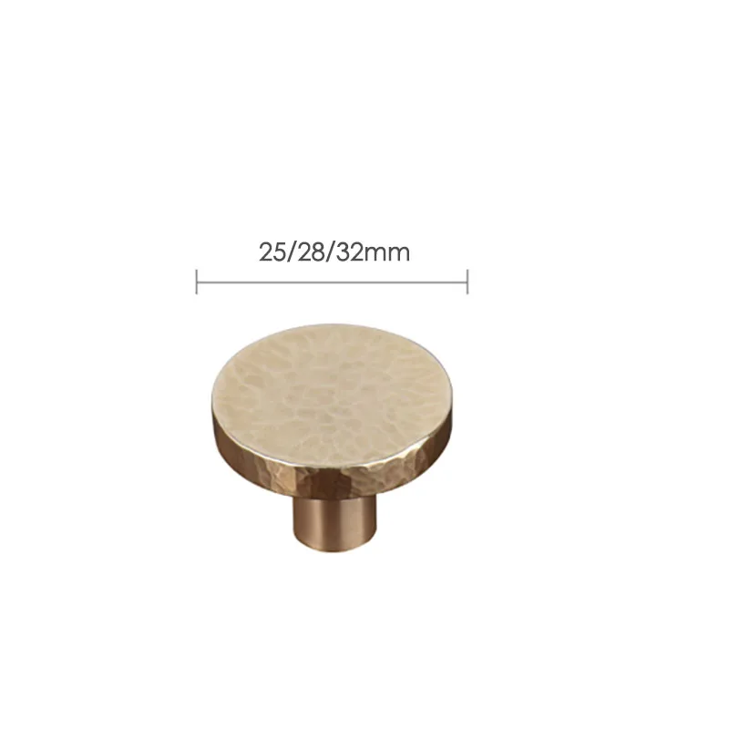 4pcs/lot Handmade Brass Round Cabinet Door Knobs and Handles Furnitures Cupboard Wardrobe Drawer Pull Handles