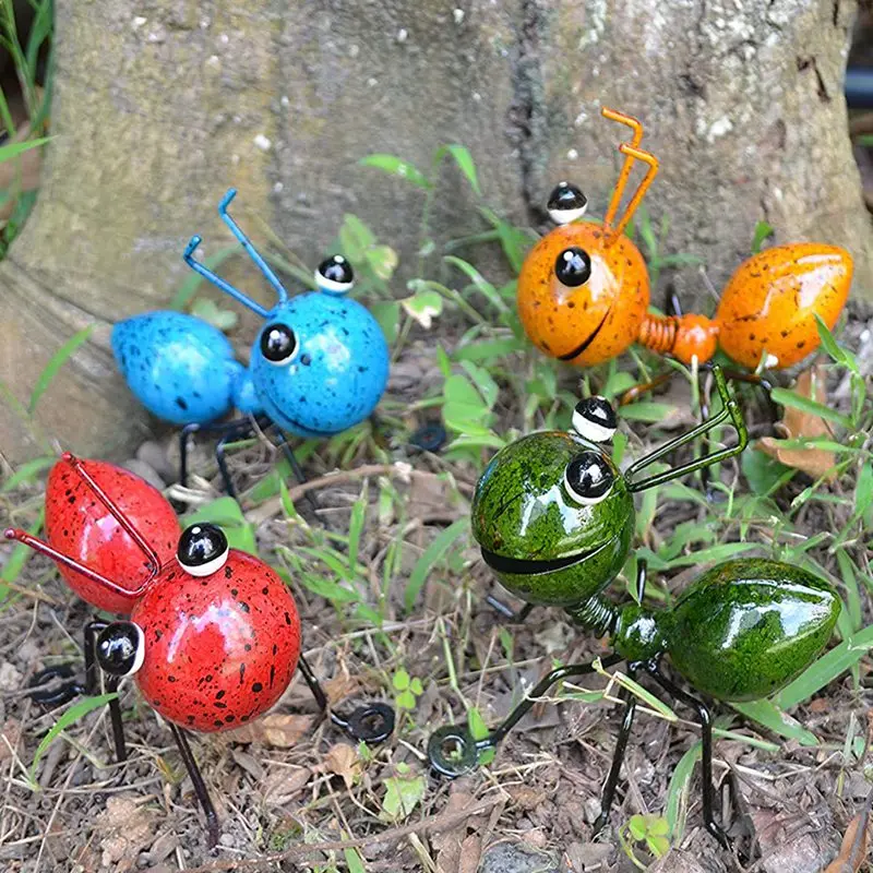 

Garden Statues Decoration Iron Crafts Ant Ornaments Home Bedroom Living Room Decor Yard Garden Mini Sculptures Miniature Model