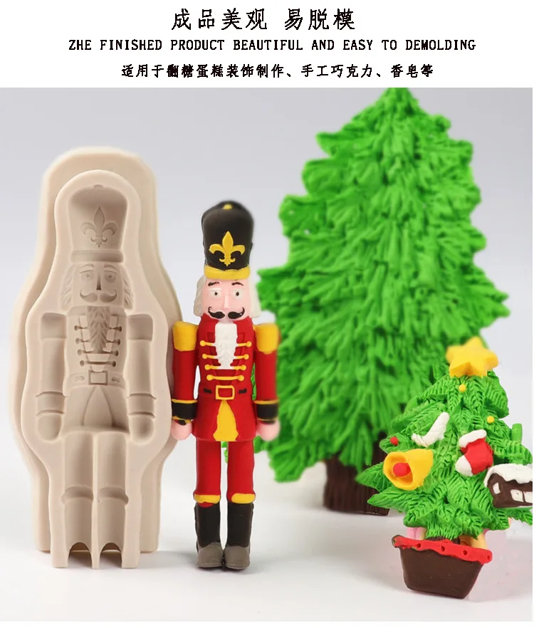 

3D Soldier Shape Silicone Fondant Resin Sugarcraft Mold For Pastry Cup Cake Decorating Kitchen Tool