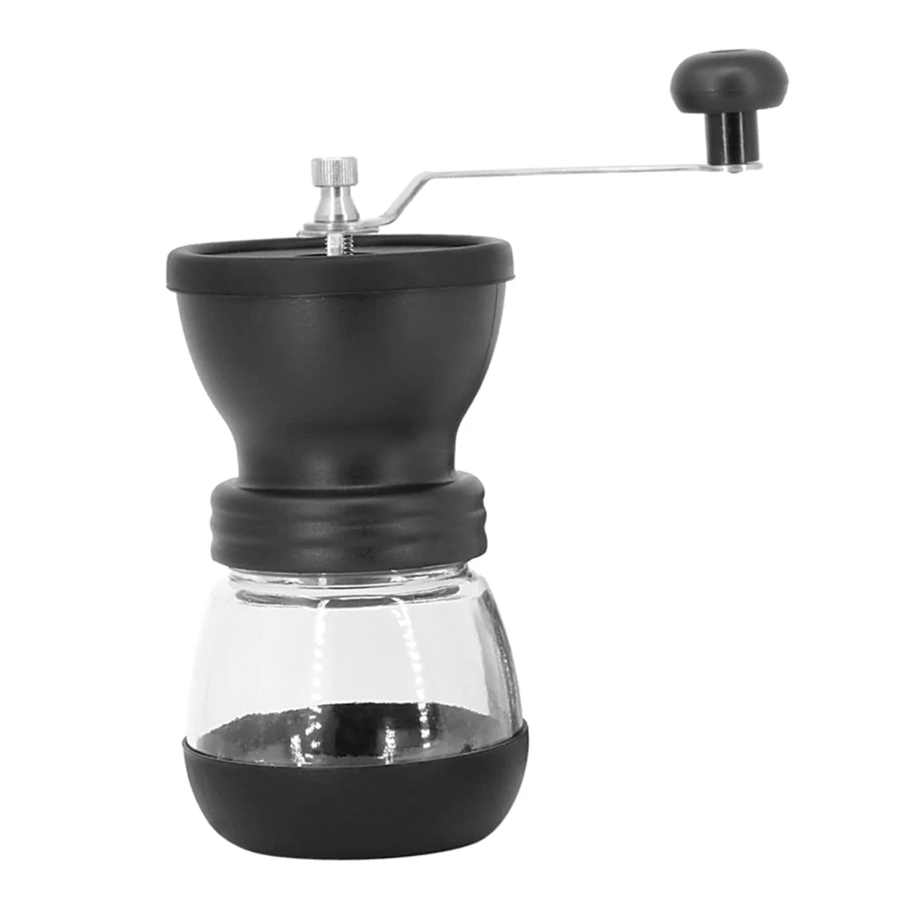 

Washable Manual Coffee Grinder Conical Burr Mill Coffee Bean Grinder Black