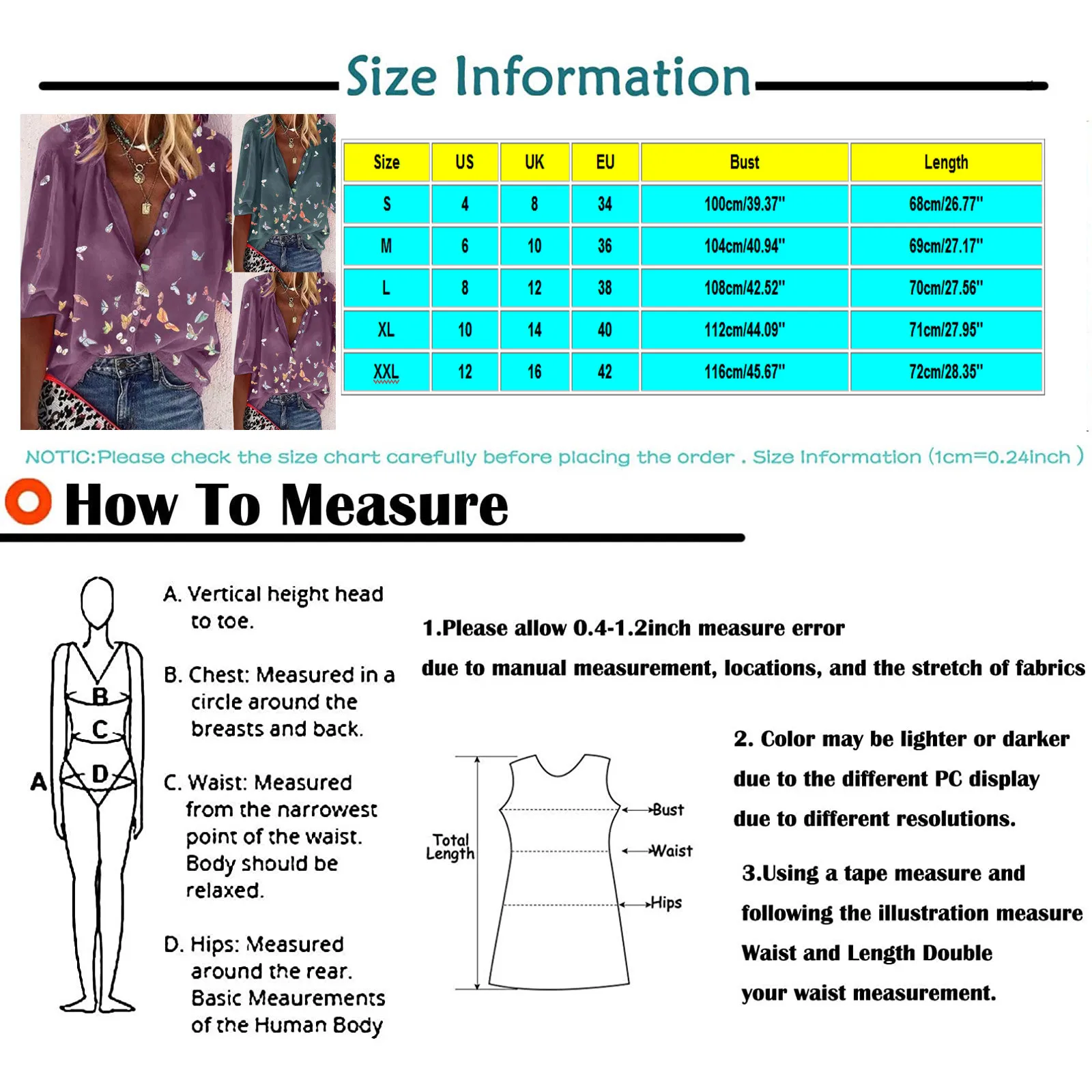 

40# Bohemian Butterfly Print Blouse Women Loose Casual Half Sleeve V Neck Blouses For Women Vintage Elegant Tunic Blouses Blusa
