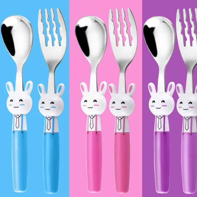 Детские Ложки из нержавеющей стали 304 детская посуда для кормления милый