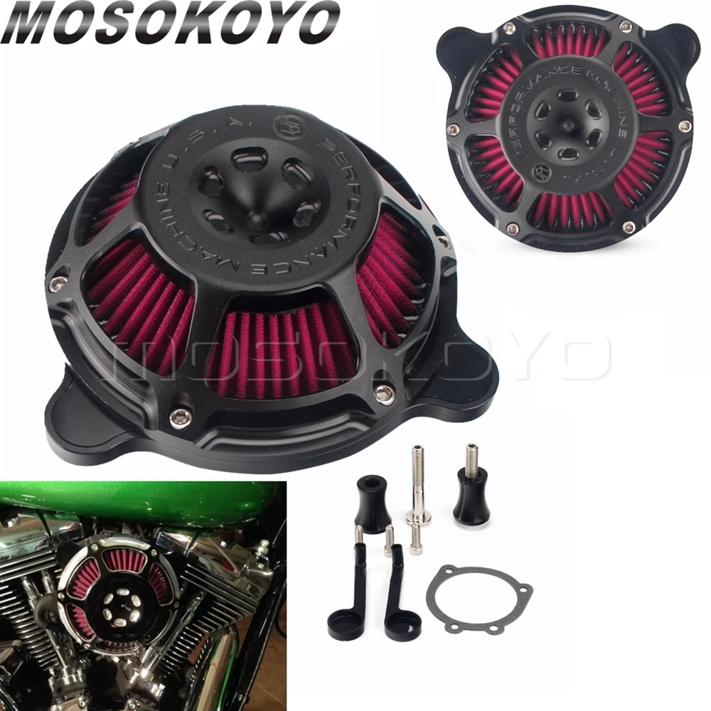 

Воздухозаборный фильтр для мотоцикла, алюминиевая крышка для Harley Dyna Softail Touring 2000-2017 Street Road Glide