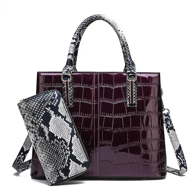 Винтажные роскошные сумки дизайнерские 2 комплекта модные из змеиной кожи