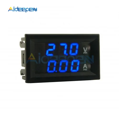 Blue Blue 0,2" Мини цифровой вольтметр амперметр DC 100 в 10A Панель Ампер Вольт Напряжение измеритель тока тестер синий красный двойной светодиодный дисплей 3 Бит - Цвет: Blue Blue