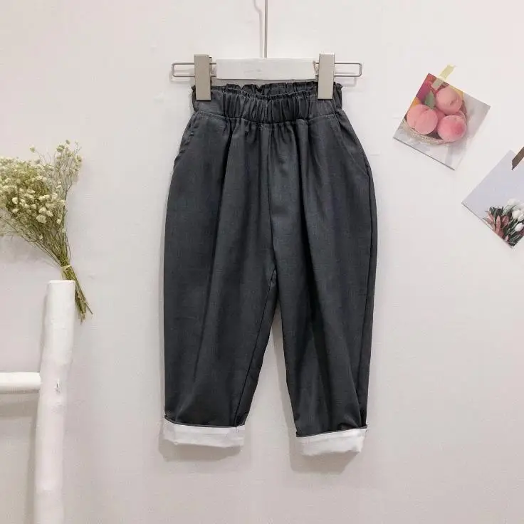 style 3 Новая Осенняя детская одежда свободный костюм в Корейском стиле для девочек модная однотонная куртка для малышей от 2 до 8 лет - Color: style 3