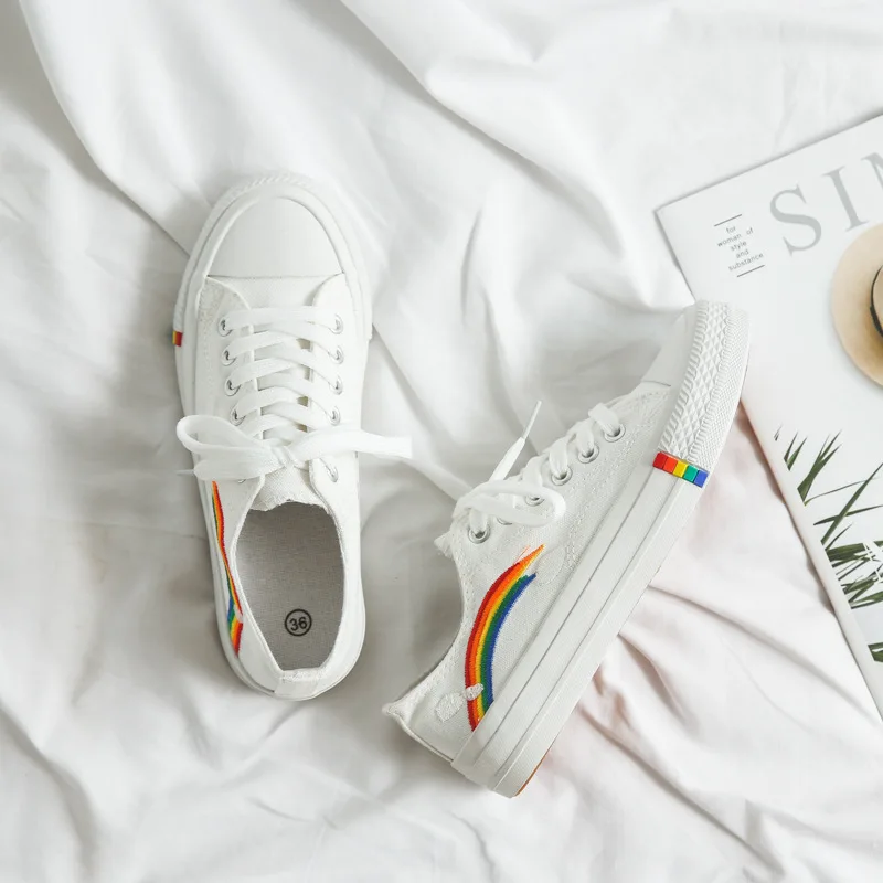 Женские парусиновые туфли на шнуровке удобные весна-лето | Обувь