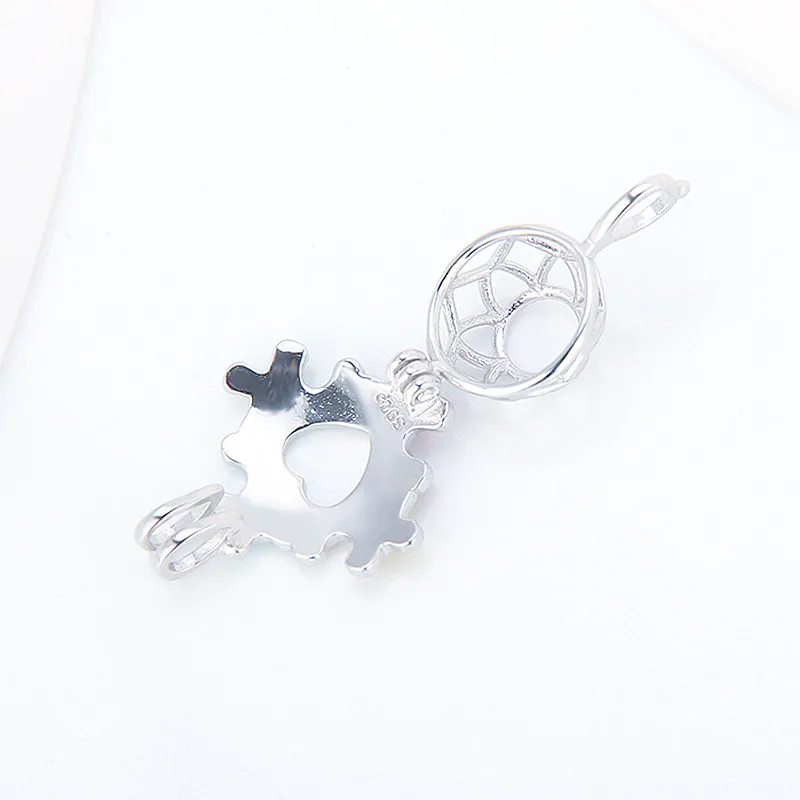 Женский кулон CLUCI из серебра 925 пробы с подвеской в виде знаков аутизма кулон-пазл