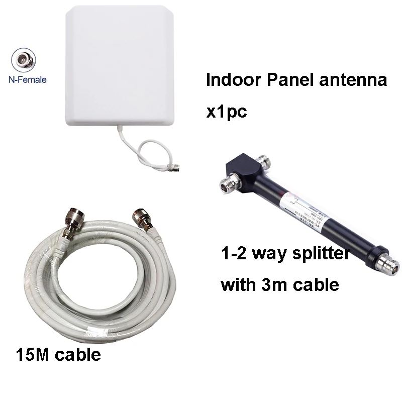 

Antenna kit 1pc panel+1pc 15m cable +1pc 1-2ways splitter+1pc 3m cable