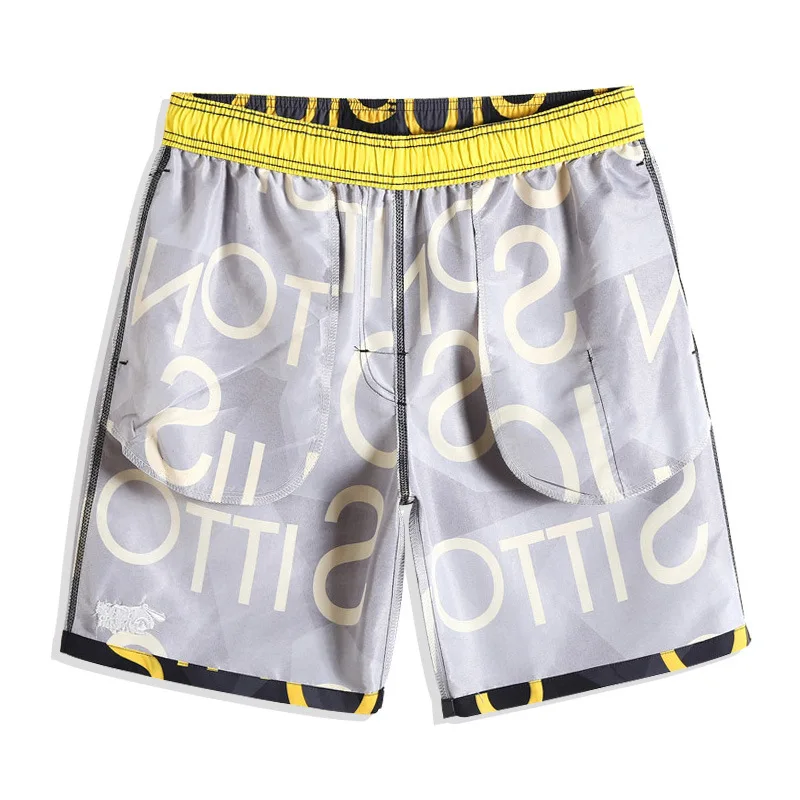 

Mens Beach Board letter print shorts Swimwear Breathable Quick dry Swimsuit Surf Mens Swimming suit bathing Trunks