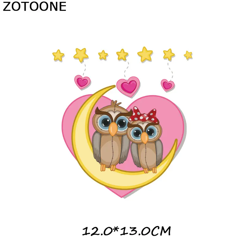 Термонаклейки ZOTOONE с милыми животными наклейки рисунком совы единорога