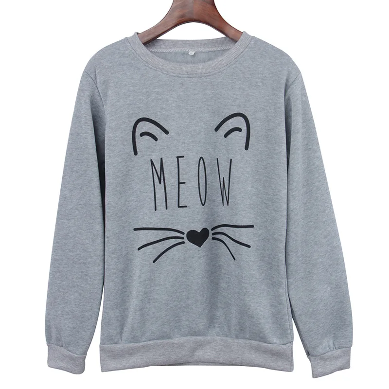 Новый свитер с высоким воротом топ длинными рукавами и принтом кошачьими ушками