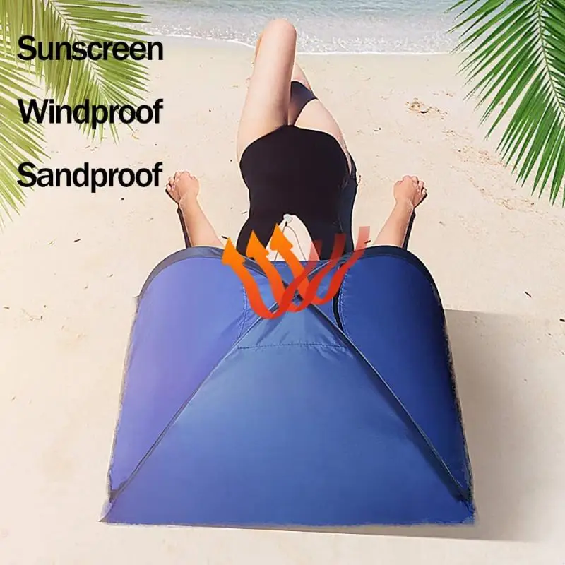 

Portable Sun Shelter Mini Head Pop Up Tent For Beach Sunbathing Windproof Sand Proof
