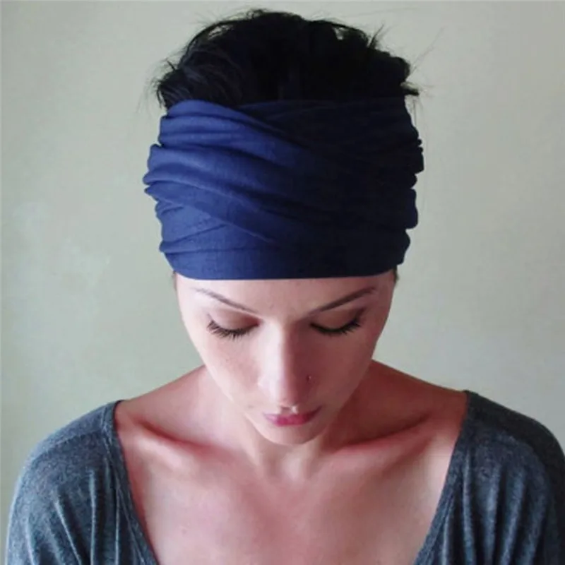 

Classic Soft Hair Bands For Women Solid Sport Headband Yoga Turban Headwrap Outdoor Bows Head Band Girls Hair Accessories