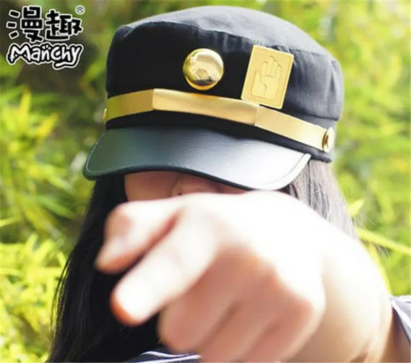 Аниме приключения Джоджо Куджо Джотаро Косплэй Кепки Студенческая обувь черная s