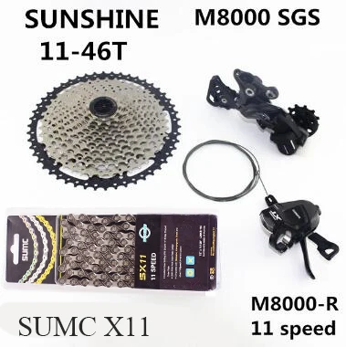 DEORE XT M8000 комплект горного велосипеда MTB 1x11-скоростной 46T 50T SL+ RD+ ZRACE/SUNSHINE+ SUMC X11 M8000 переключатель заднего хода