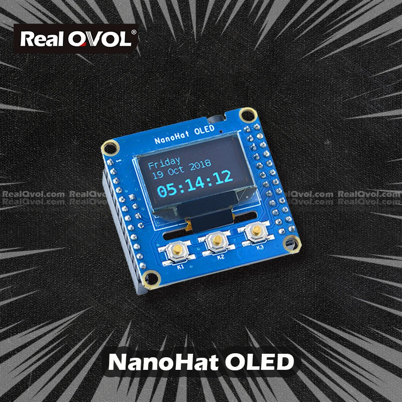 RealQvol FriendlyELEC NanoHat OLED для NanoPi NEO/NEO2/NEO Air/NEO Plus2/NEO Core/Core2 0 96 128*64 | Компьютеры и офис