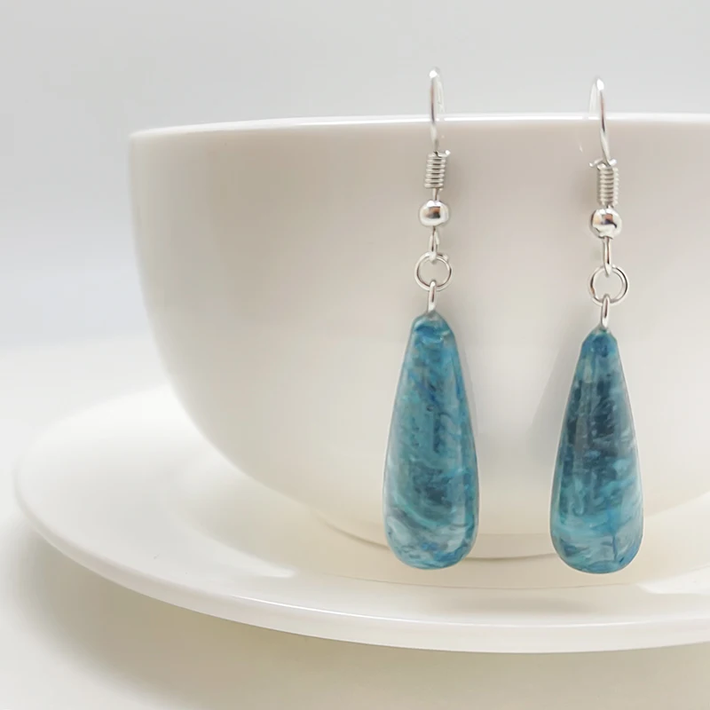 

Женские серьги-подвески с натуральным камнем, из нержавеющей стали