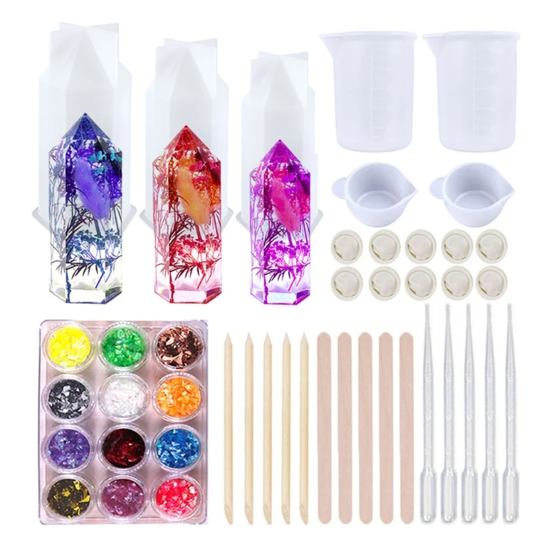 

Набор силиконовых форм в виде конической 3D колонки, универсальные формы для литья из смолы, Креативные украшения для спальни, принадлежност...