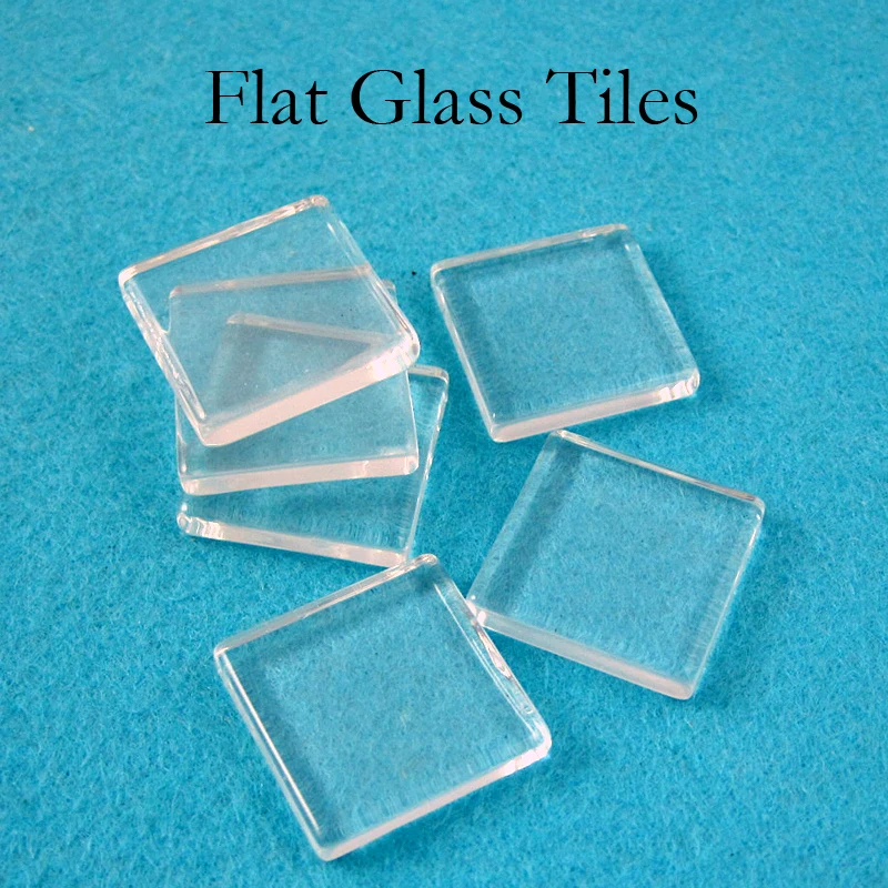 Плоские стеклянные бусины с обеих сторон круглые квадратные прозрачные кабошоны