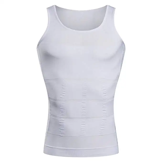 Type 2-White CXZD, новинка, тощий формирователь, бодибилдинг, сжигание жира, грудь, животик, рубашки, корсет, мужской корсет, корректор живота, компрессионный жилет для осанки - Цвет: Type 2-White