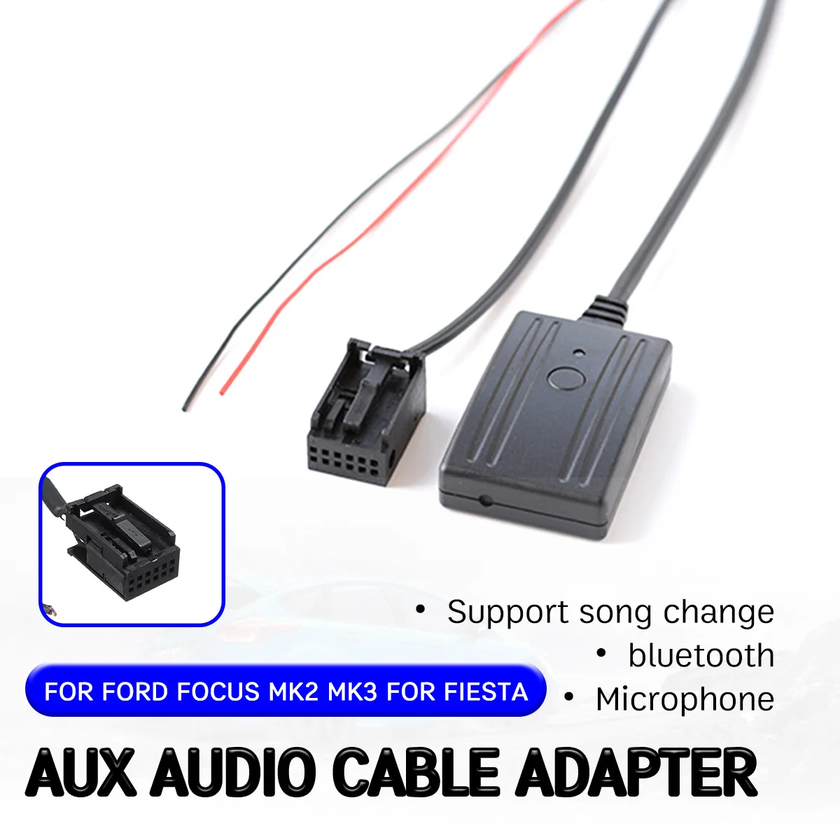 

for Ford for Focus Mk2 MK3 for Fiesta Cable Adapter Hands-free Hifi aux module Head Unit Interface bluetooth Aux Receiver