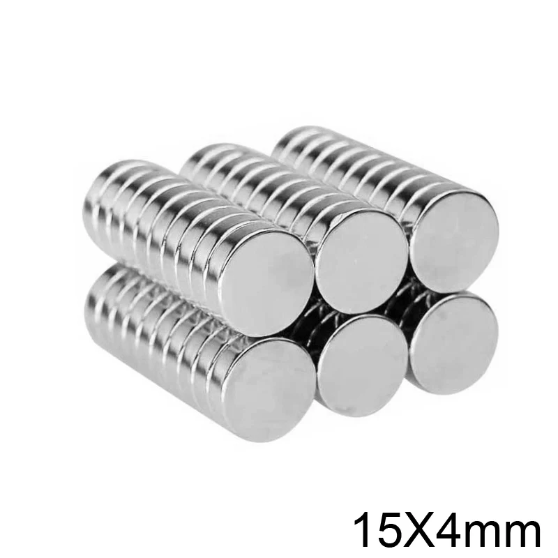 50/100/150 шт. 15x4 Сильный цилиндр редкоземельный магнит 15 мм x 4 Круглые неодимовые