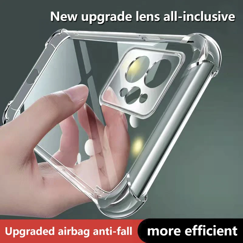 

Four Corner Airbag Anti-drop Transparent Phone Case Ultra-thin Crystal Clear Soft TPU Protection Cover Fit For Realme GT 2 Pro