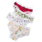 Кружевное нижнее белье, трусики для девочек, модное цветочное нижнее белье, женские бесшовные трусики 3 шт.компл., женские трусики, сексуальные