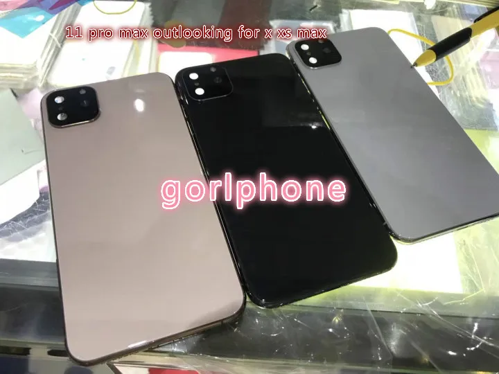 Идеальное качество 24k зеркало золотое шасси задняя дверь для iphone X xs max для iphone 11 pro Стиль батарея промежуточный корпус