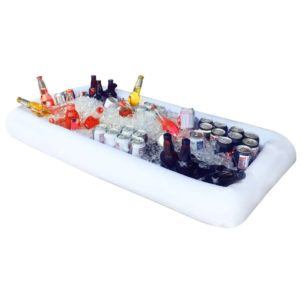 

Pvc Swimming Pool Float Inflatable Beach Mat Cup Holder Beer Table Drinking Cooler Table Bar Tray