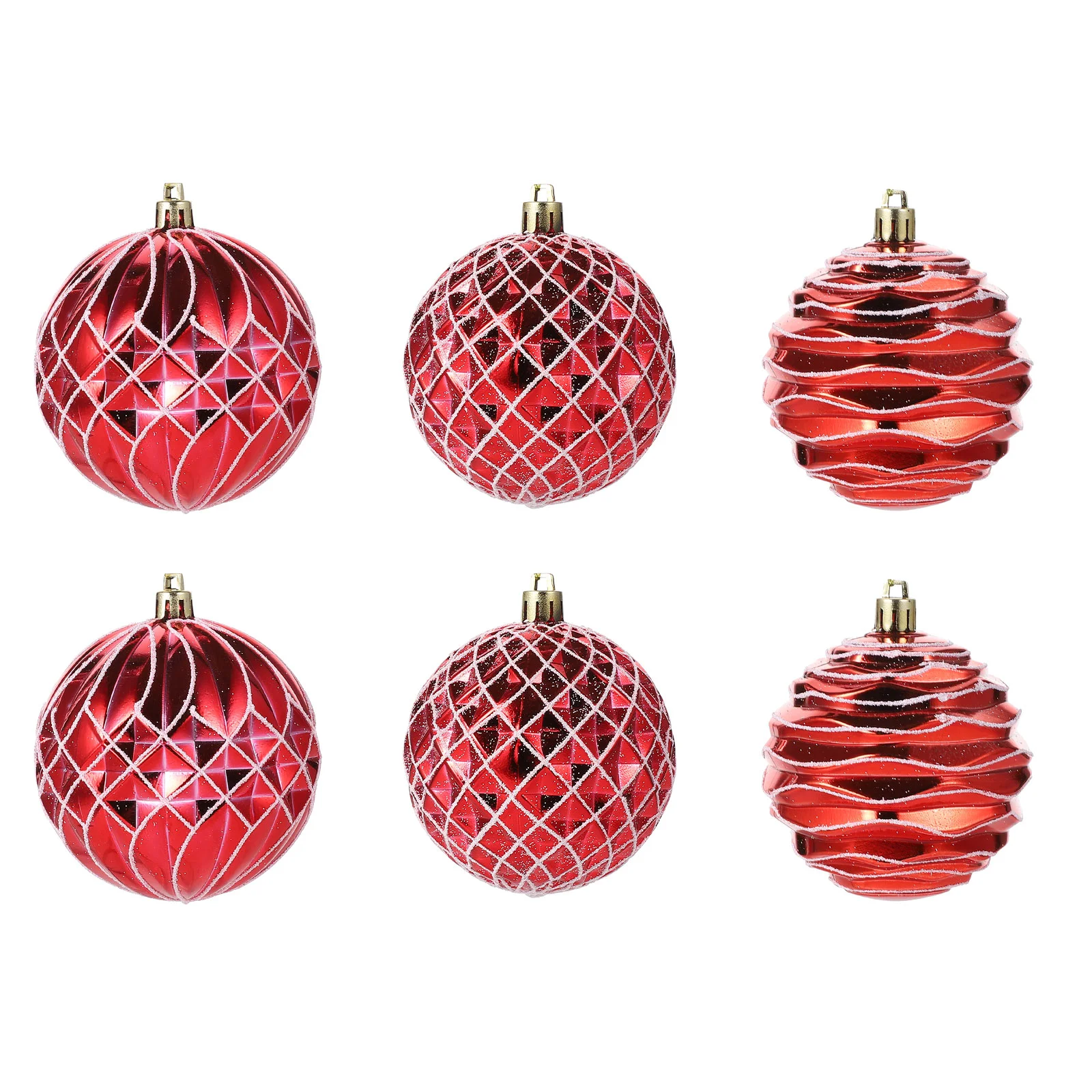 

6 шт., Новогодние декоративные подвески в виде шариков