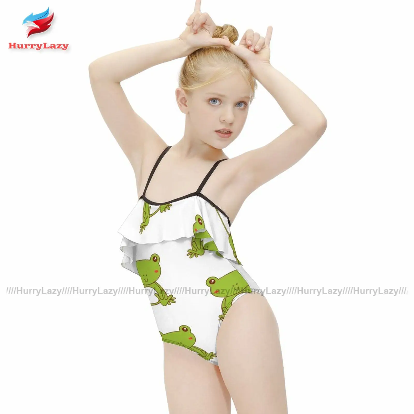

Frog Swimsuit High Leg Teenage Swimwear Wholesale Modern Rave Onepiece Bathing Suit