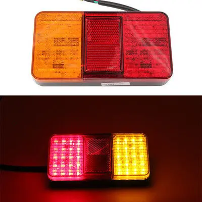2 шт. 12 V/24 V грузовик задние фонари 46 светодиодный стоп задний стоп-сигнал заднего хода поворота Индикатор ATV автомобилей Ван прицеп задние фонари Водонепроницаемый - Цвет: 2x 40led