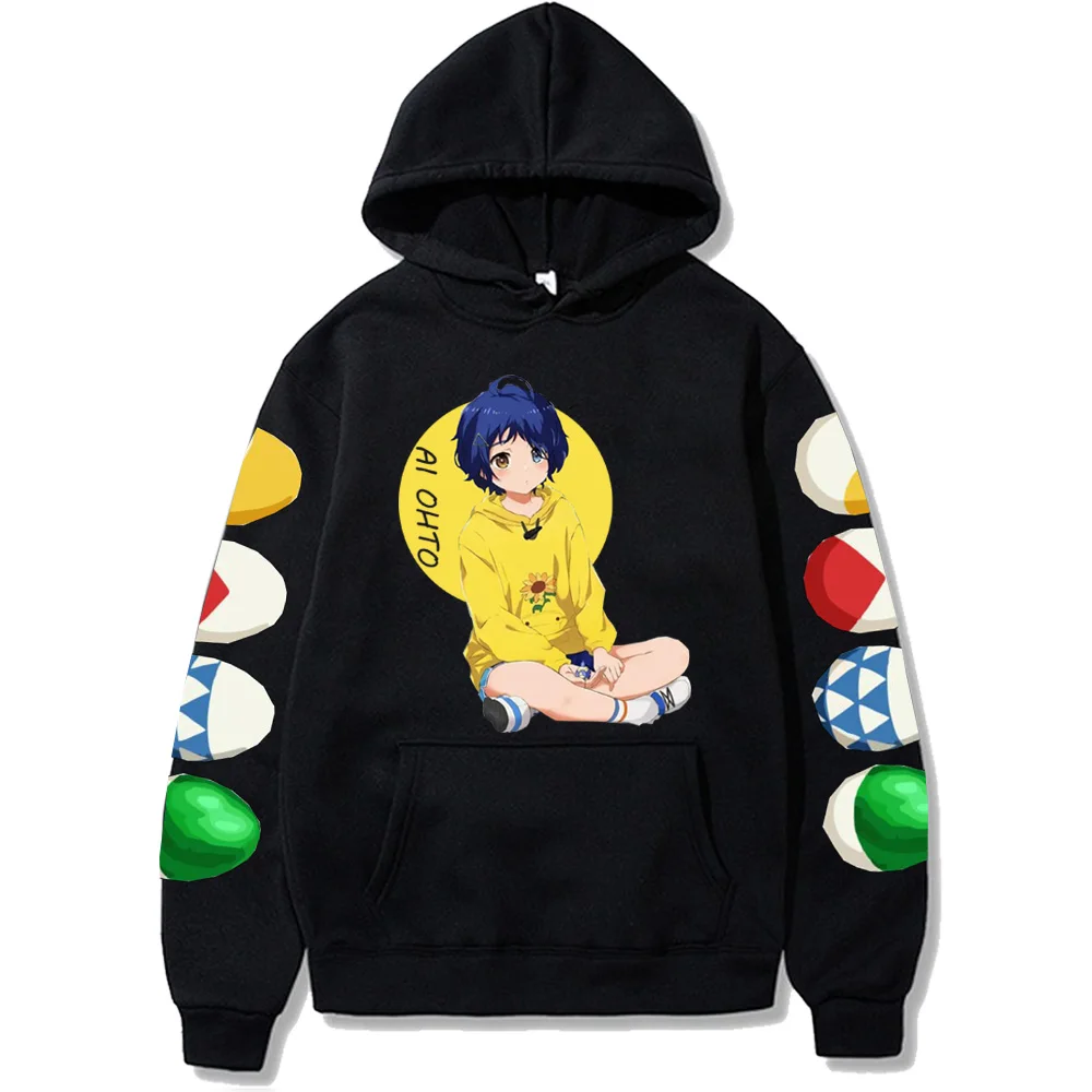 

Толстовка с капюшоном Wonder Egg в стиле японского аниме Харадзюку Aiohto с принтом Kawai, модная толстовка, уличная одежда, повседневные свитшоты