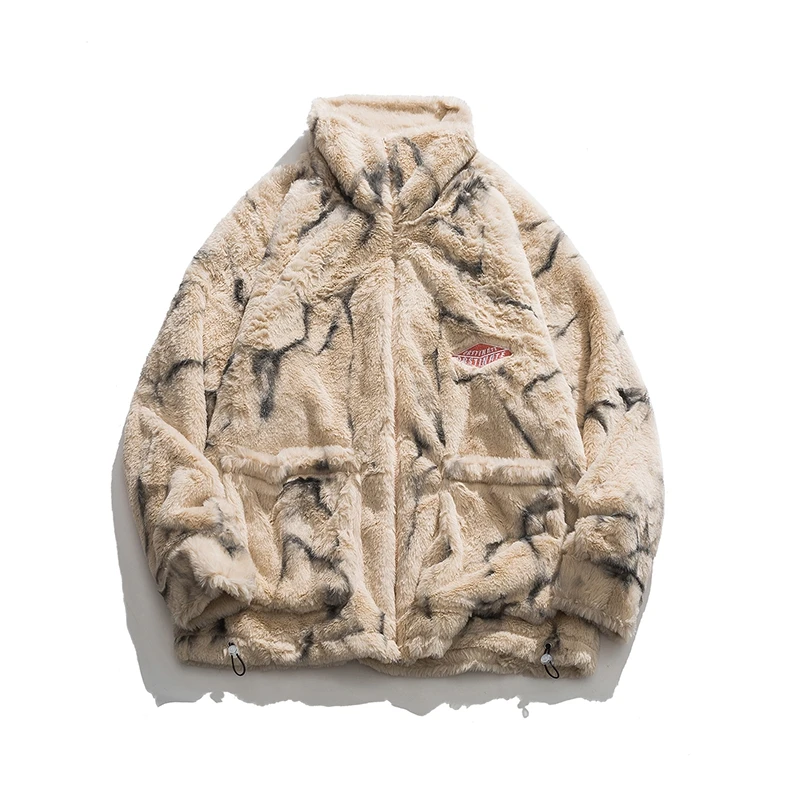

Mens Fleece Faux Fur Parkas Jacket Winter Fashion Warm jacket Winter Fashion Casual Outwear Hip Hop Streetwear Coat