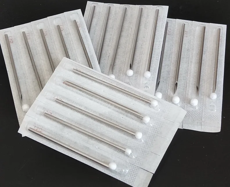 200Pcs1 6G/14G Одноразовые стерилизованные иглы для пирсинга медицинская Класс