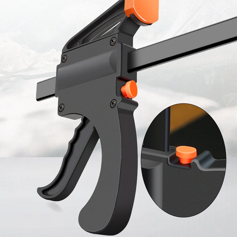 4-Inch Woodworking Bar Clamp, DTBD Quick Release Spreader Clamp for DIY, Hand Speed Squeeze Ratchet Tool Kit image 3