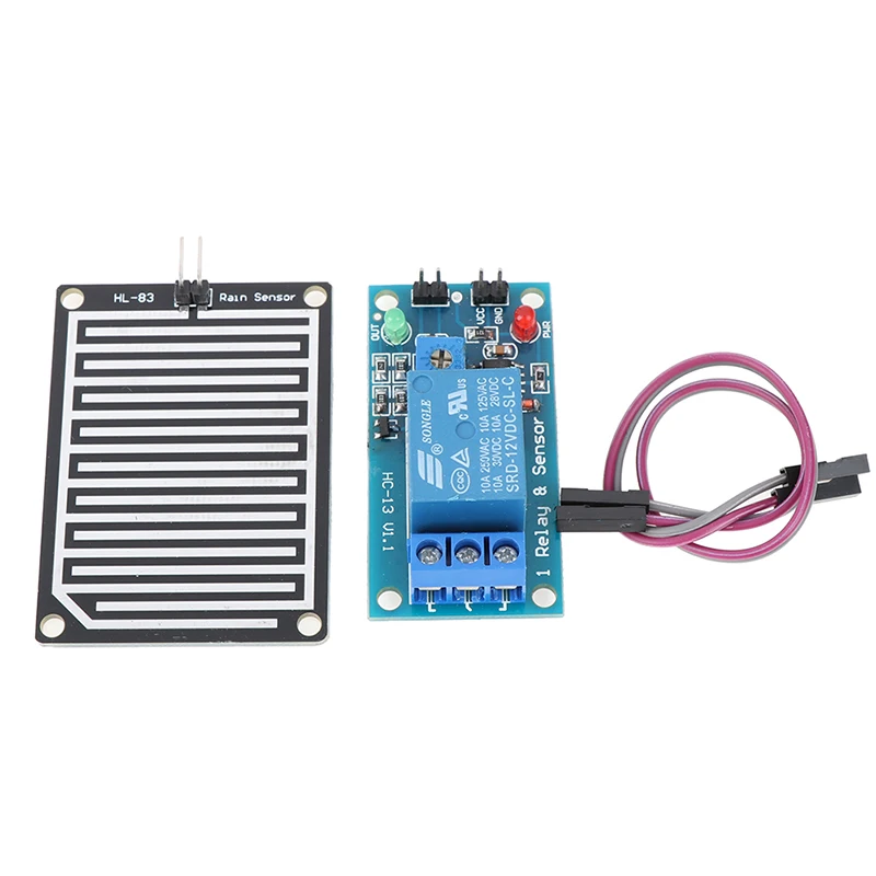 1pc Rain Water Sensor Module DC 5V 12V Relay Control Raindrops Detection For Arduino Robot Kit | Инструменты