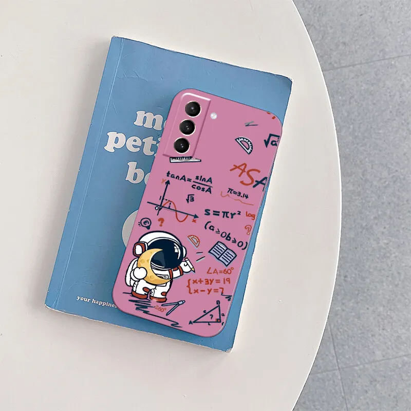 astronaut phone case for samsung galaxy s21 ultra plus s20 fe s10e s9 s8 plus s7 fashion cartoon quality smart back cover free global shipping