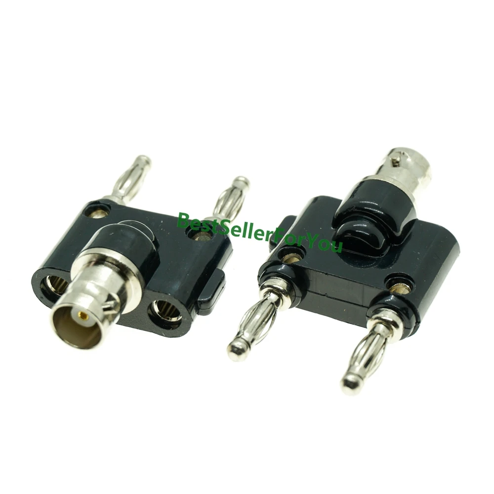 

Adapter BNC female jack to two dual 2X 4mm Banana binding male connector 1F2M