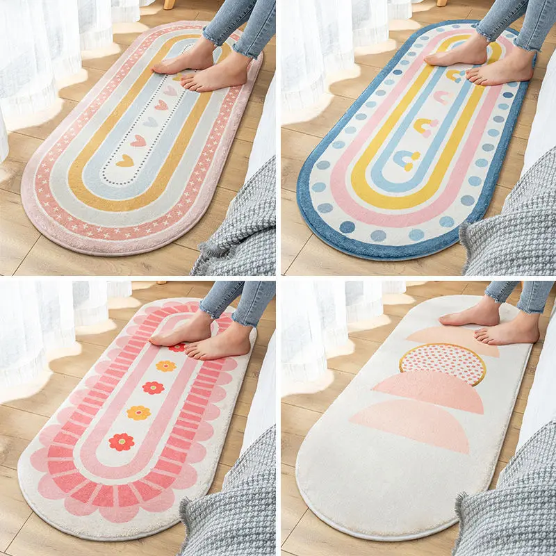 

Carpet Bedroom Bedside Blanket Household Door Entry Doormat Foot Mat Net Red Living Room Bathroom Non Slip Mat Floor Mat