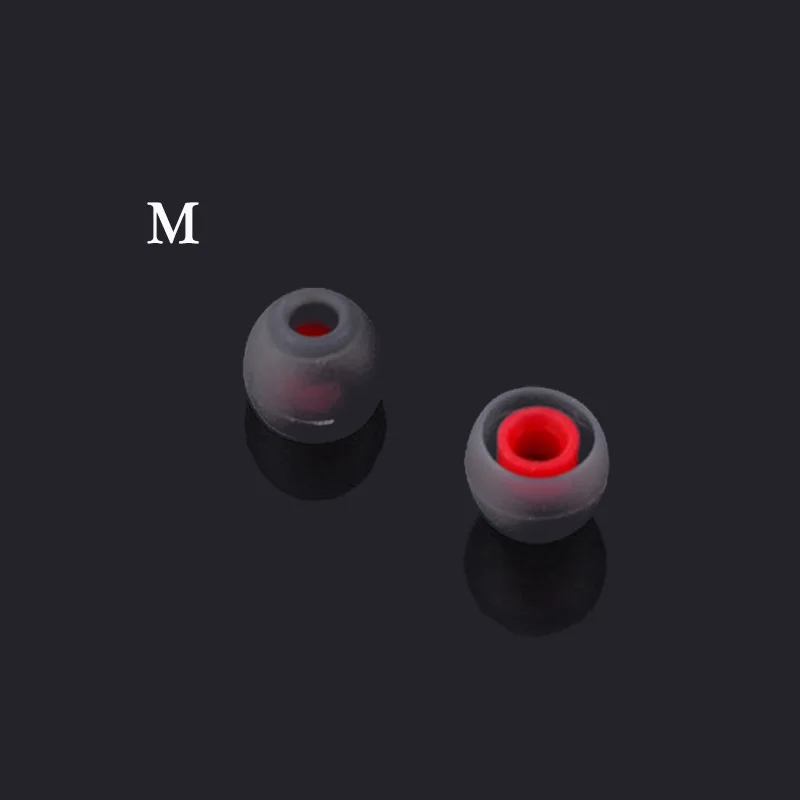 Black Red M 3 пары амбушюр для наушников, наконечники для наушников, силиконовые наконечники для ушей, маленькие наушники-вкладыши, чехлы для наушников S, M, L, аксессуары для наушников - Цвет: Black Red M
