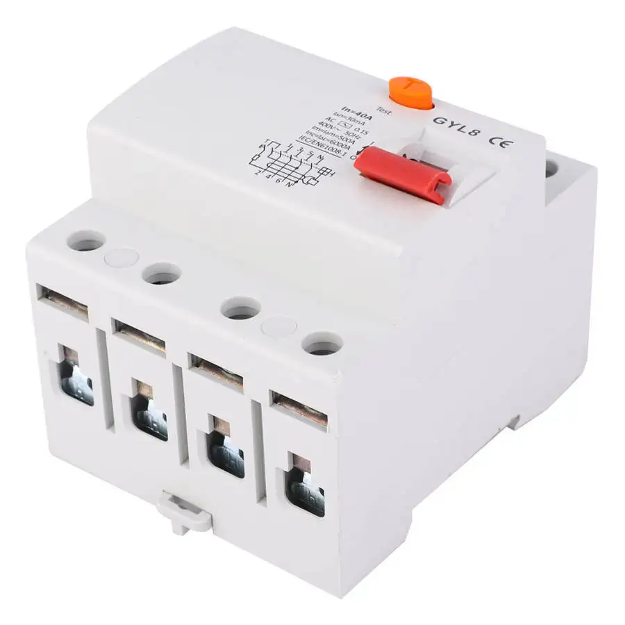 Автоматический автоматический выключатель GYL8 остаточного тока 4P 400 В