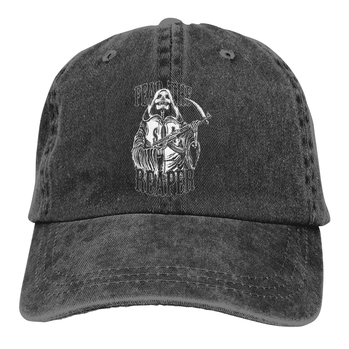 

Fear The Reapers T men's women's Retro Washed Cowboy hat Dad Cap