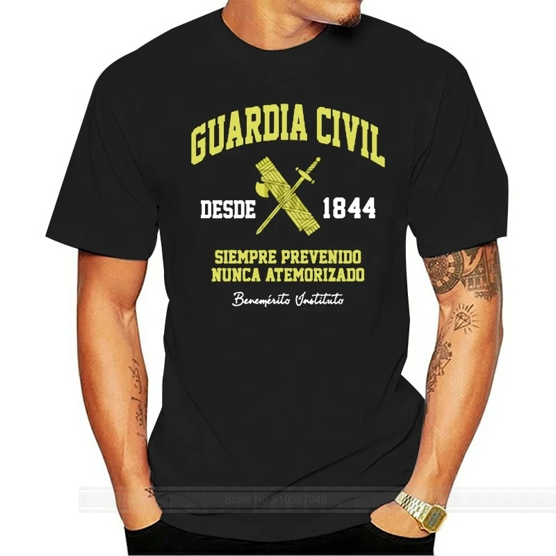 

100% Cotton Customer Customization 3 Patterns 3D Print Custom T Shirt Men Guardia Civil Tshirt Clothing Summer